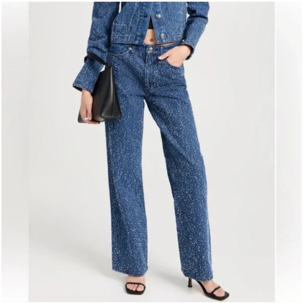 Rag And Bone Logan Mid-Rise Wide Leg Jeans Size 29